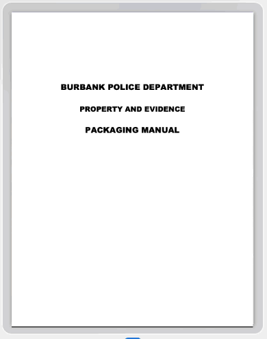 Burbank PD P&E Packaging Manual