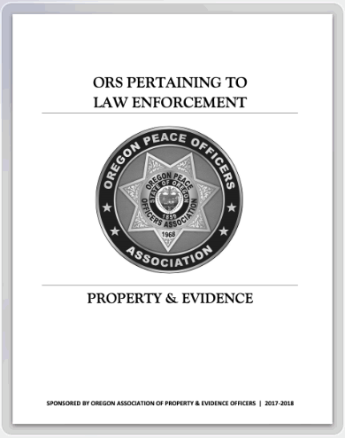 Oregon Peace Officers ORS Notebook